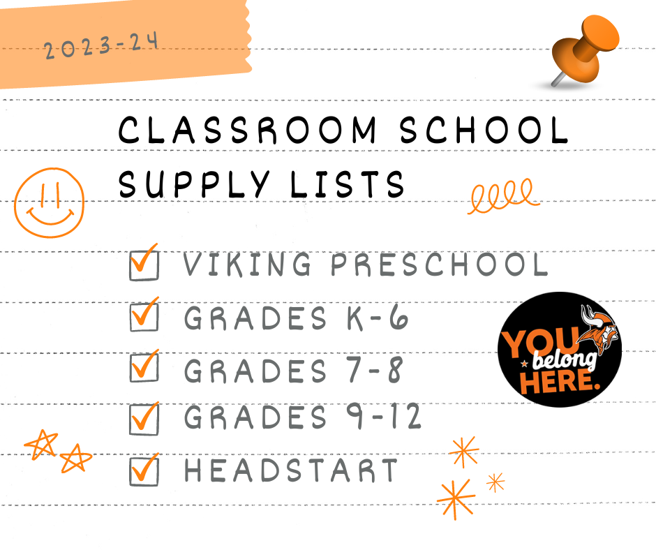 school supply lists for preschool to grade 12 and headstart